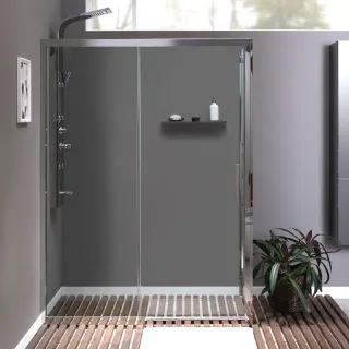 Душевой уголок Aquanet Delta NPE1131 183845 150x80 см стекло прозрачное профиль хром